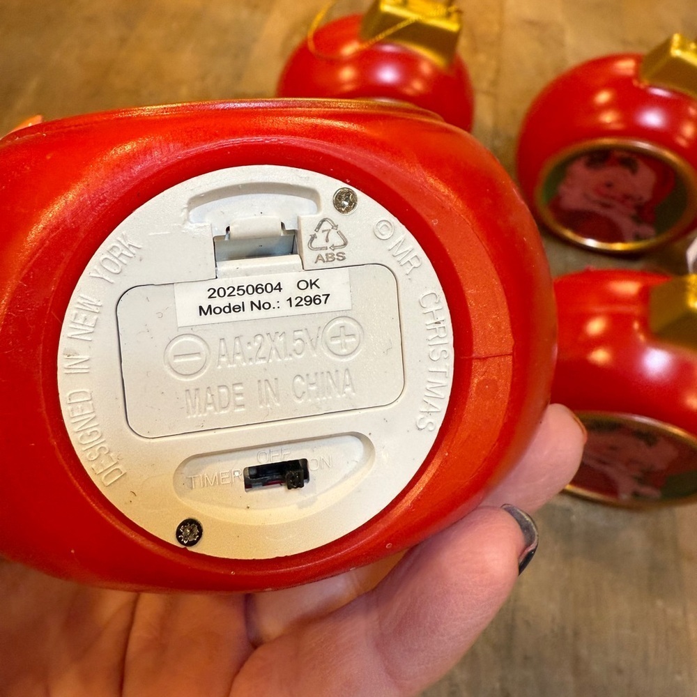 Mr. Christmas Mini Blow Mold Light Up Santa Christmas Ornament 5” Retro Holiday - Picture 6 of 12